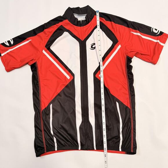 Cannondale Cycling Jersey Mens Large Red Black Full Zip Short Sleeve Road Bike - Picture 4 of 11